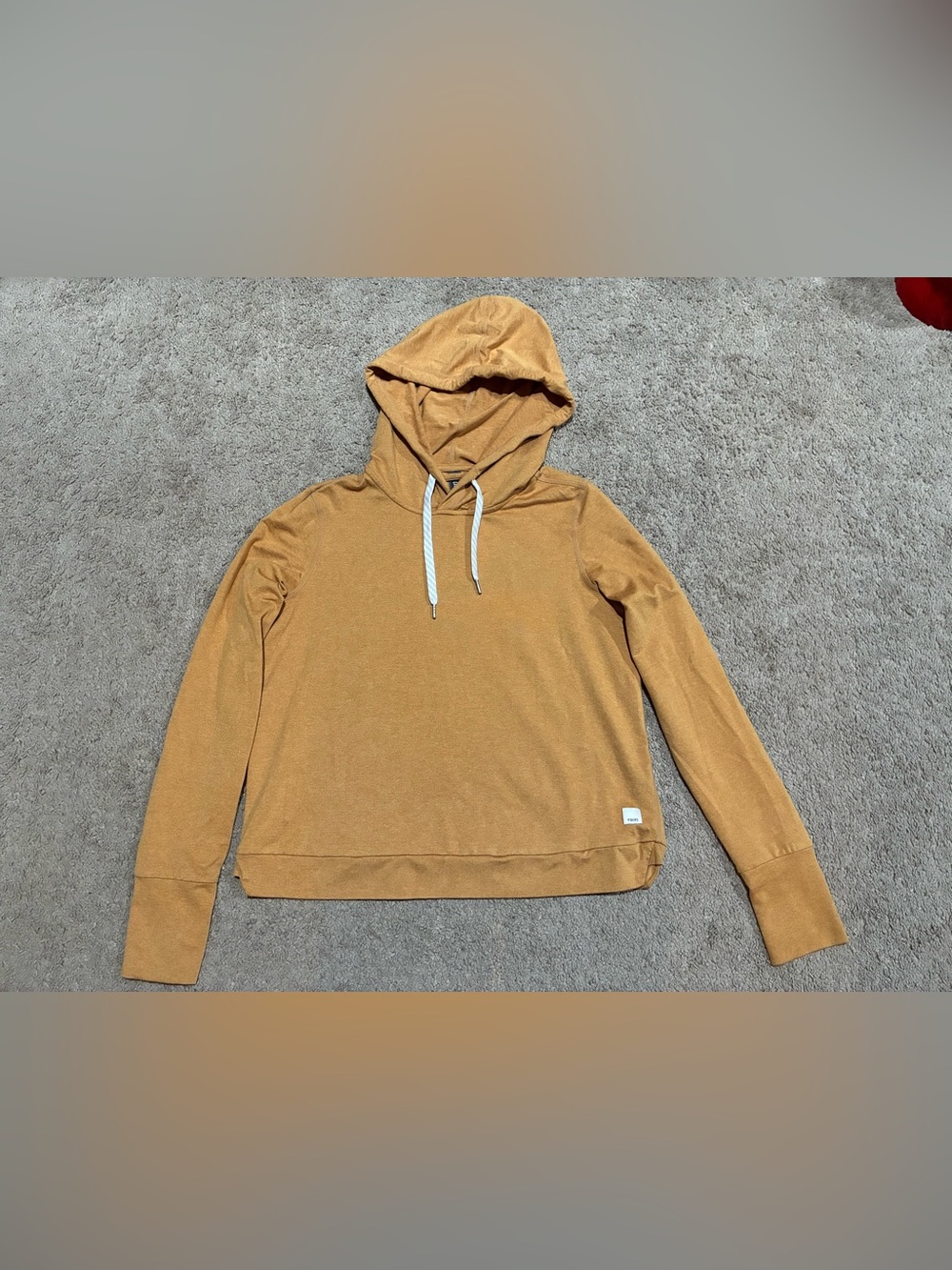 Vuori Halo Essential Pullover Hoodie Flax Heather Womens Size XS DreamKnit VW226